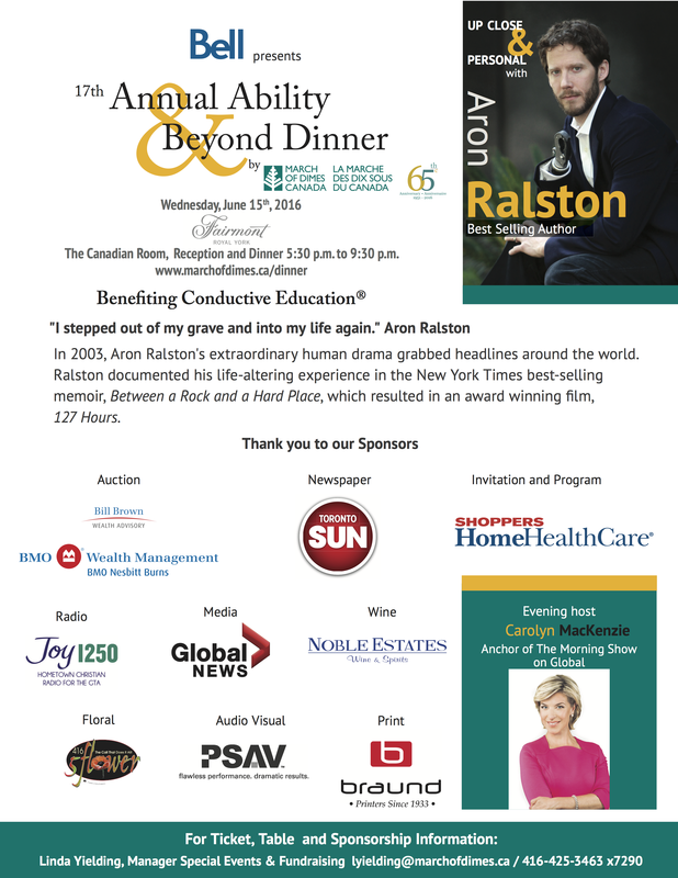 March of Dimes Canada 2016 Ability & Beyond Gala Dinner